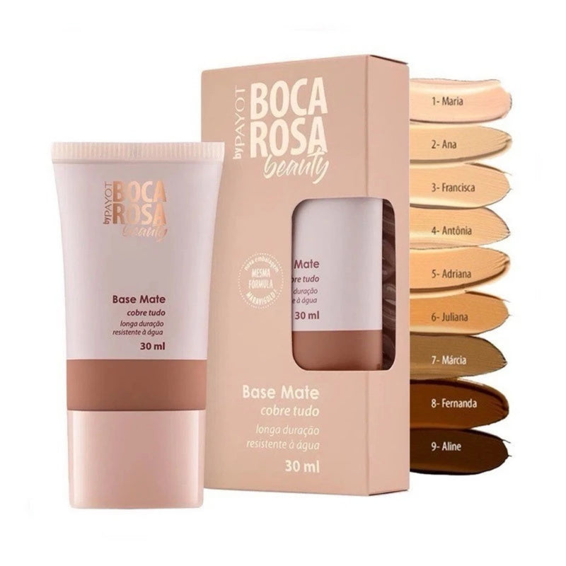 Boca Rosa Base Líquida Matte Perfect by Payot - Alta Cobertura e Acabamento Impecável