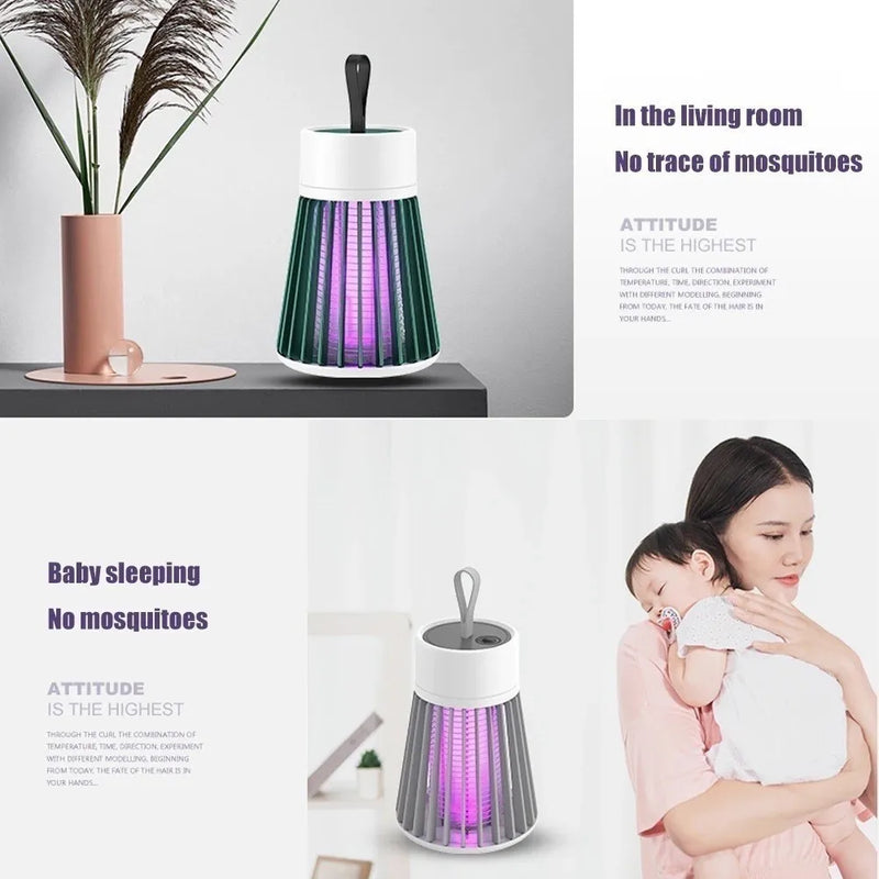 Lâmpada Elétrica Mata-Mosquitos Com Luz UV Usb Recarregável Armadilha Para Insetos